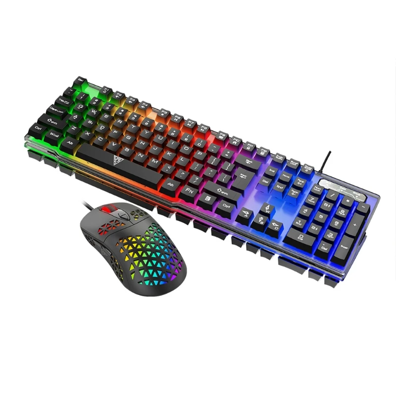 

Mechanical 104 Keys Keyboard & 7 Buttons Mouse Gaming Usb Keyboards (black Wired Keyboard & Mouse Set) 3200dpi Ergonomic