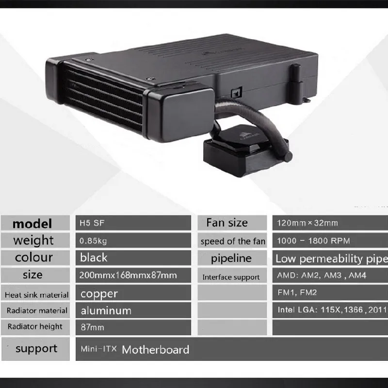 Для небольшой материнской платы Mini-ITX Многоплатформенный радиатор водяного