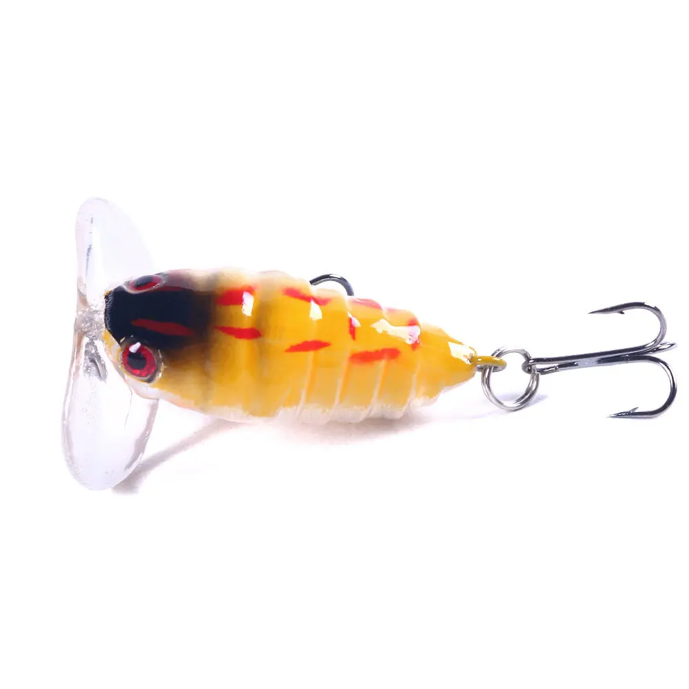 

HengJia Mini Outdoor Small Insect ABS Hard Bait Perch Peach Blossom Fish Carp Black FishOcean Rock Crankbait Wobbly Fishing Luya