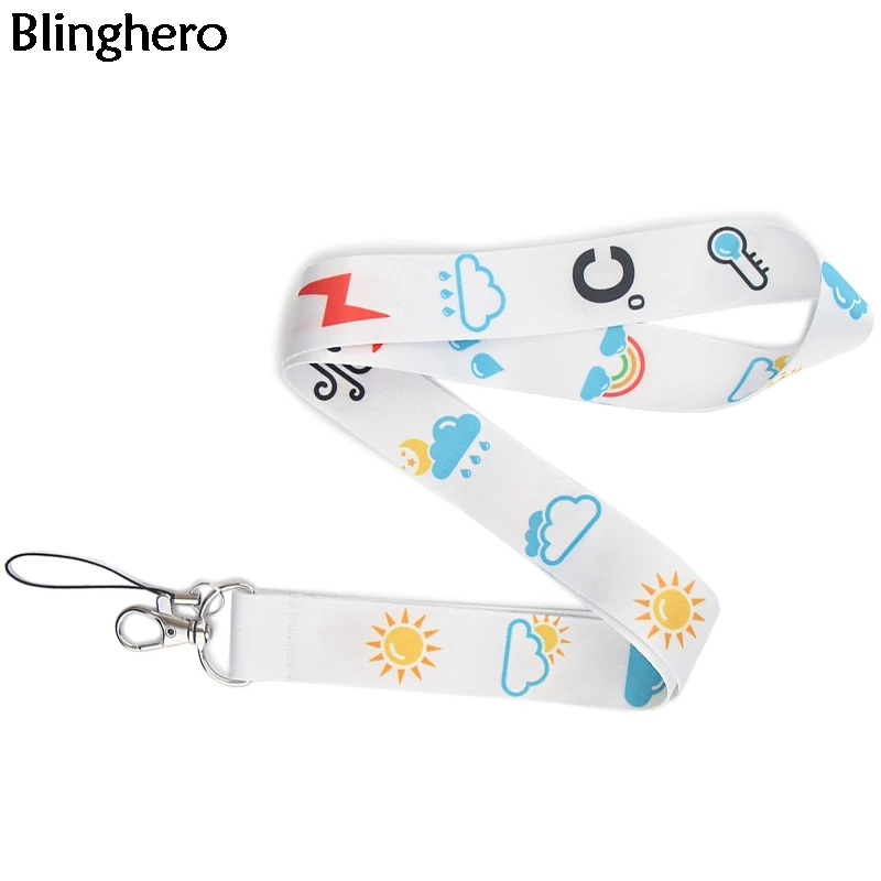 

Blinghero Cartoon Weather Print Lanyard for keys Keys Chain Phone Camera Cool ID Badge Holder Neck Straps Gift Lanyards BH0595