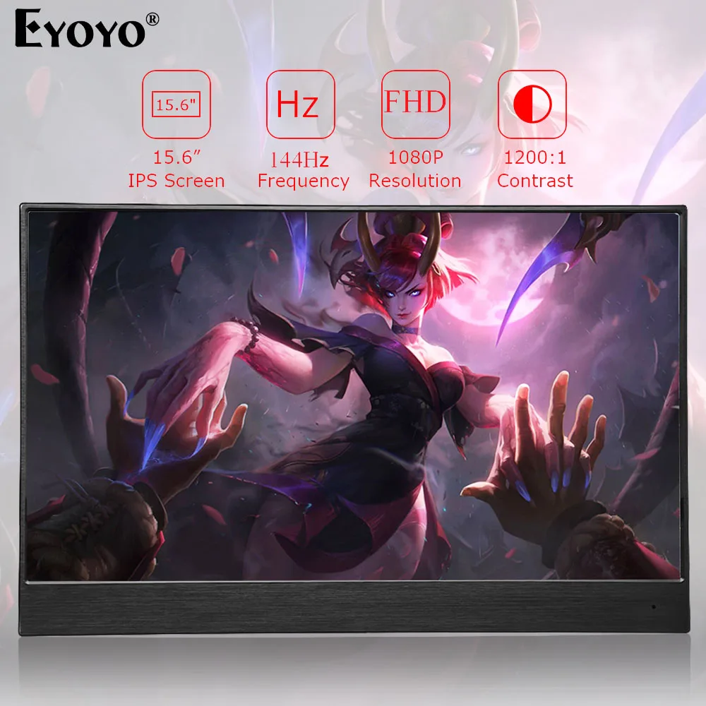 Eyoyo Портативный игровые мониторы 15 6 &quot4k 144 монитор Гц HDMI экран ЖК дисплей Тип USB C