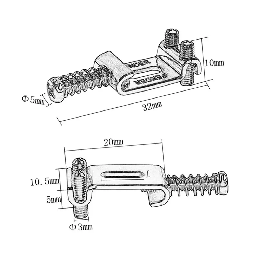 Новый 6 роликовый мост Tremolo Saddles с гаечным ключом для электрогитары Strat