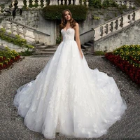 luxury wedding dress 2020 sexy backless sweetheart tull bohemian bridal dress plus size wedding gown vestidos de novia mariage