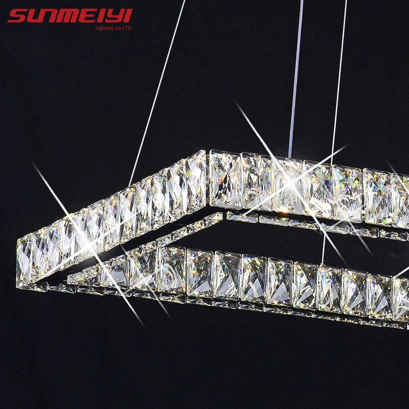 

Crystal LED Chandeliers Dimmable APP Control Modern Kitchen Chandelier Lighting Smart Lamp For Living room Bedroom lampadario