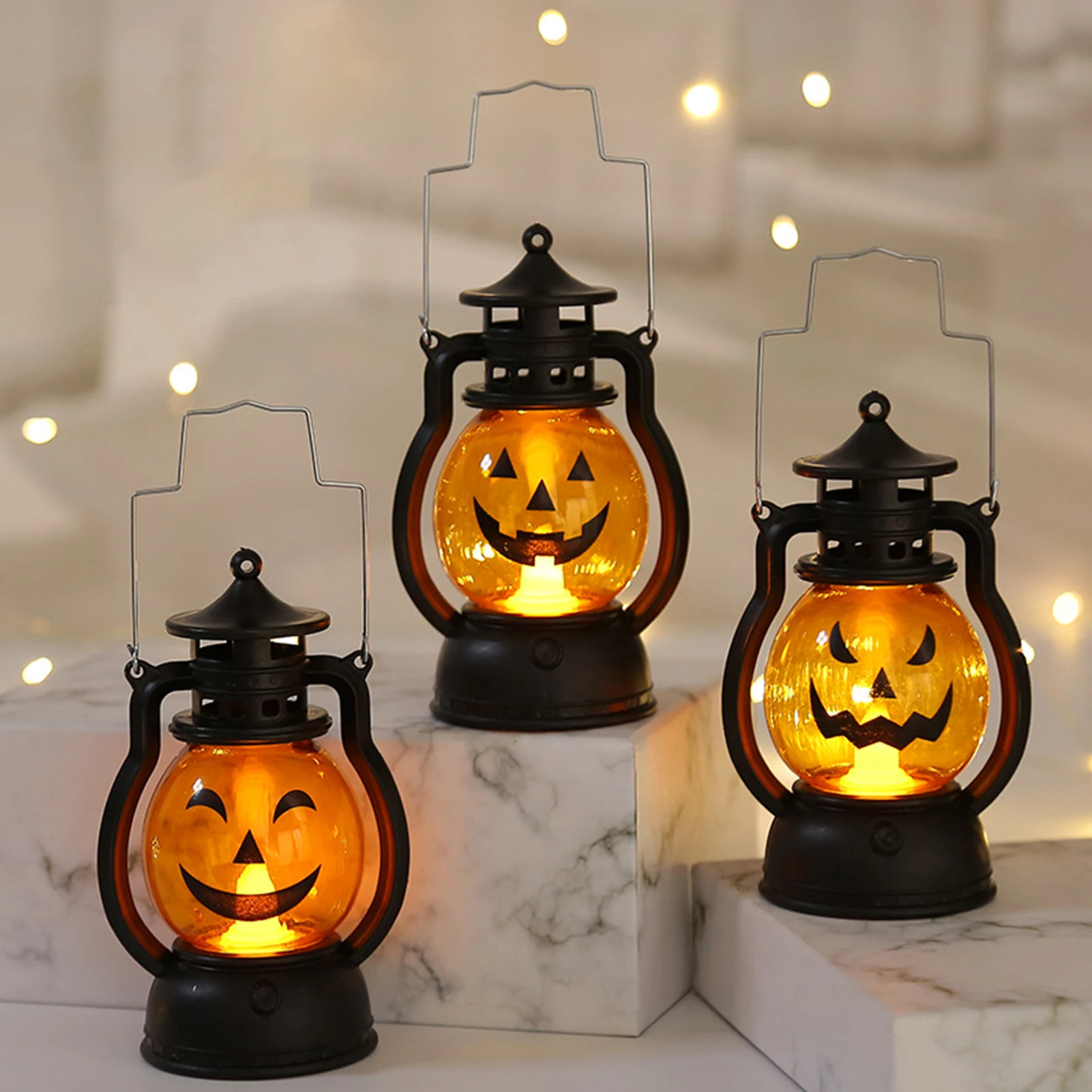 

Светодиодный ночной Светильник P-umpkin, ручной светильник с питанием от батареи, теплый белый свет для Хэллоуина, фестиваля, вечерние
