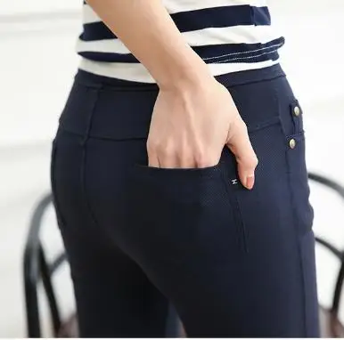 Модель 2020 года женские брюки карандаш повседневные Капри белые черные темно