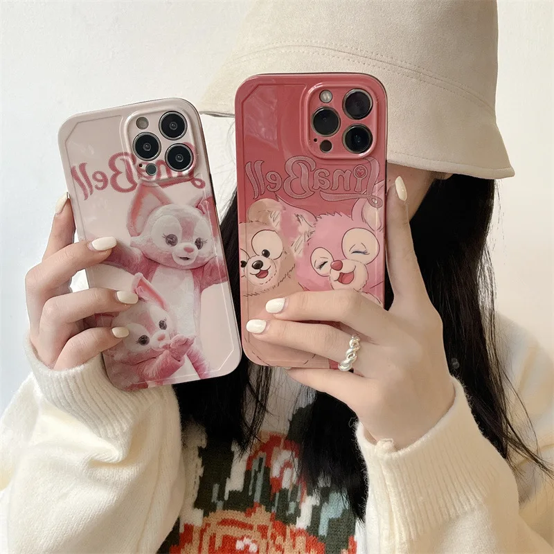 

INS Cute Cartoon animals Cat smooth Phone Case For iPhone 12 13 11 Pro Max Xr X Xs Max 7 8 Puls Fashion pink Soft Silicone Cover