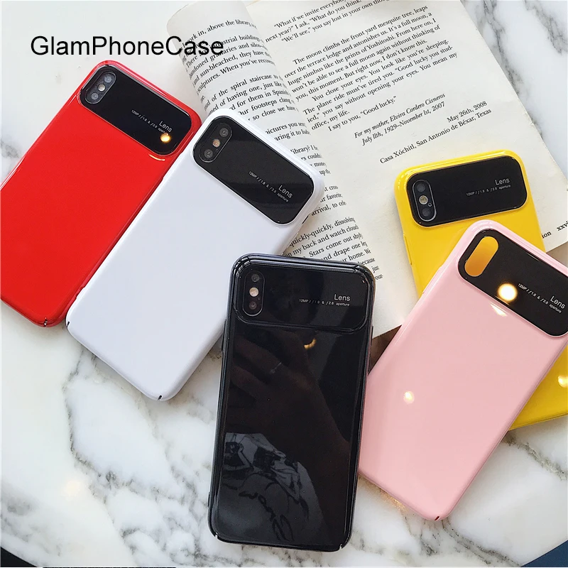 GlamPhoneCase простой однотонный чехол для телефона iPhone X XS Max XR Жесткий Чехол 7 8 6 6s Plus |