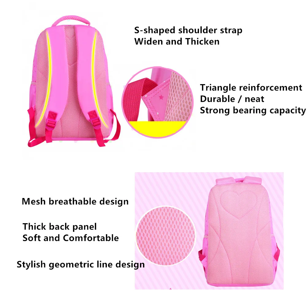 Girl School Bags For Teenagers backpack set women shoulder travel bags 3 Pcs/Set rucksack mochila knapsack