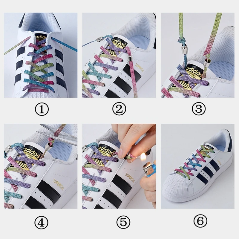 

New Elastic Locking Shoelaces Flats No Tie Shoelace Quick Sneakers Shoe Laces Kids Adult Women Men Shoes Lace Strings