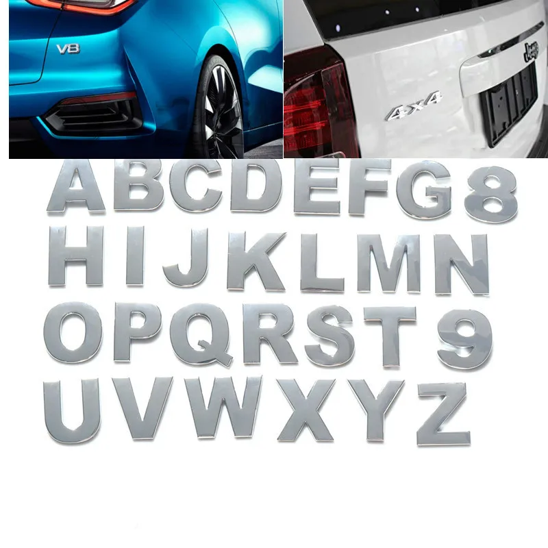 

Personalized English Letters Modified Car Metal Stickers