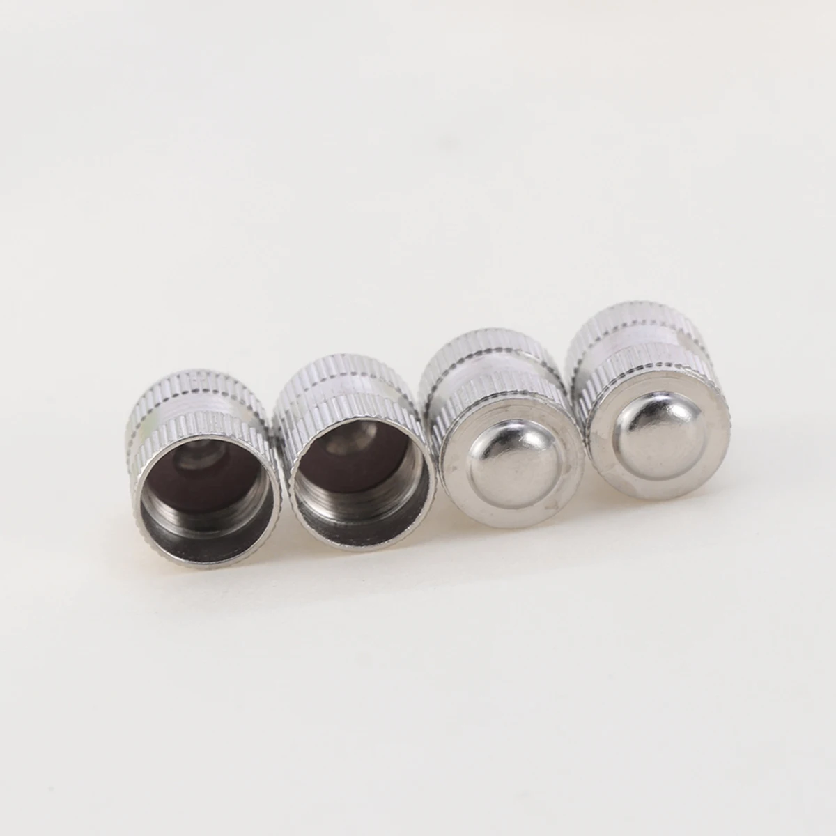 Колпачки воздушные универсальные для велосипедных шин серебристые колпачки