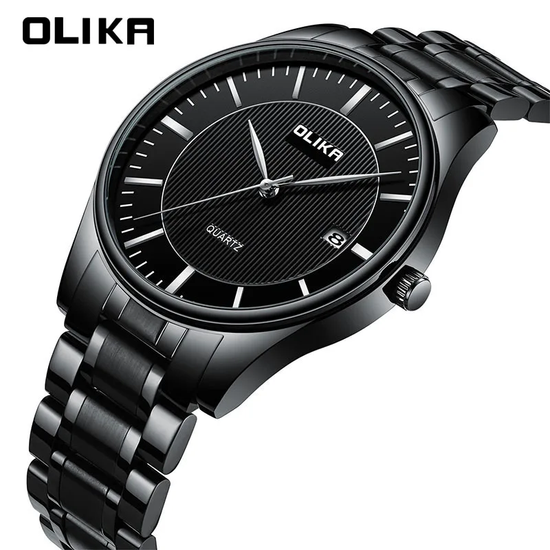 Olilka/ Oulijia Special Men's Watch Solid Steel Strip Waterproof Fashion Business Simple Men's Watch Watch for Men Luxury Watch