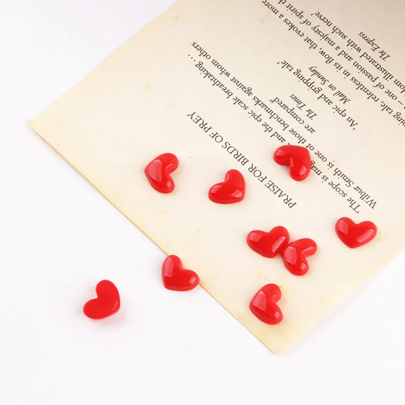 Японское сердце однотонное ярко красное пластырь гвоздик из смолы материал