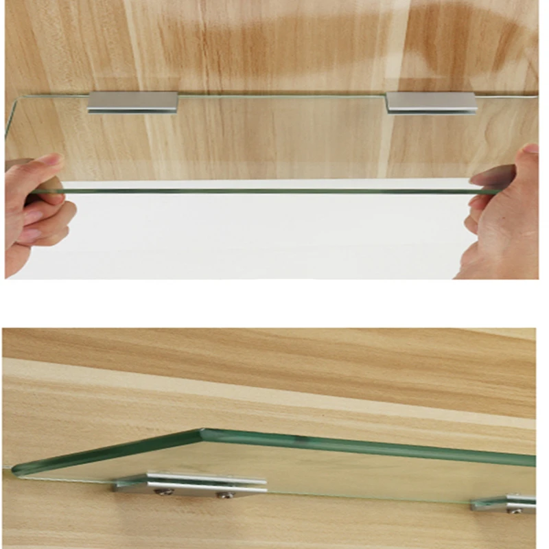 2 шт. стеклянные зажимы из нержавеющей стали фиксированные кронштейны настенные