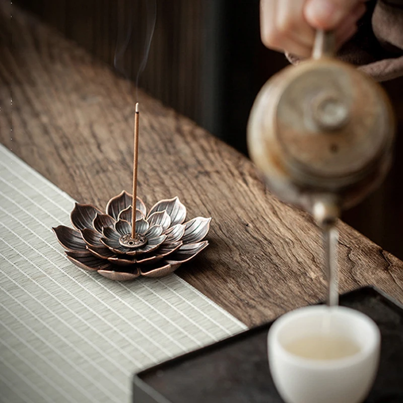 

Alloy Incense Holder Lotus Stick Incense Burner And Cone Incense Holder Temples Yoga Studios Home Decoration