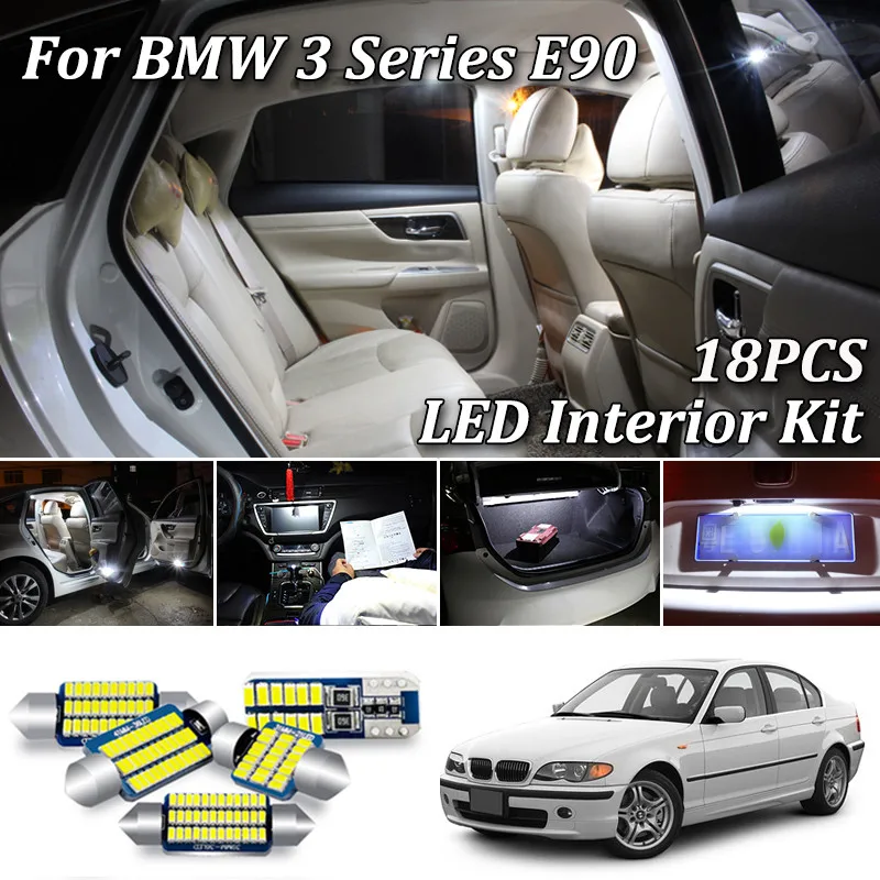 18 шт. набор светодиодов Canbus для салона автомобиля E90 Sedan 316i 318i 320i 320d xDrive 325i 325xi 328i 335i