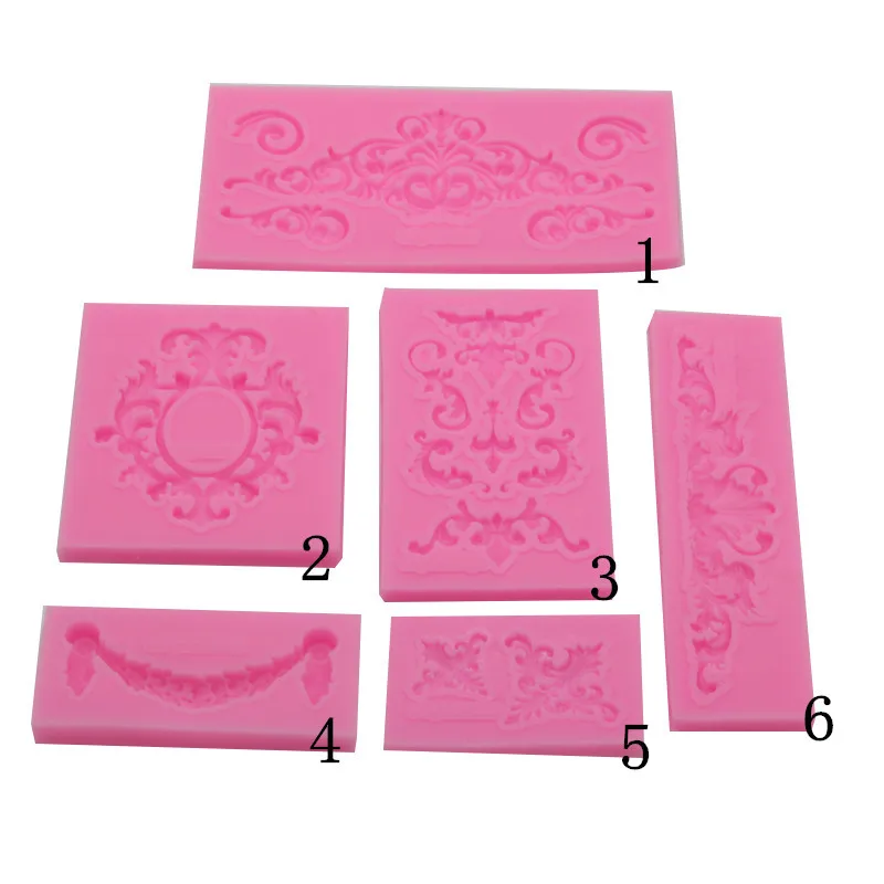 

Разнообразные формы Кружева Европейский тисненый флип сахарная декоративная форма для выпечки торта силиконовая форма.