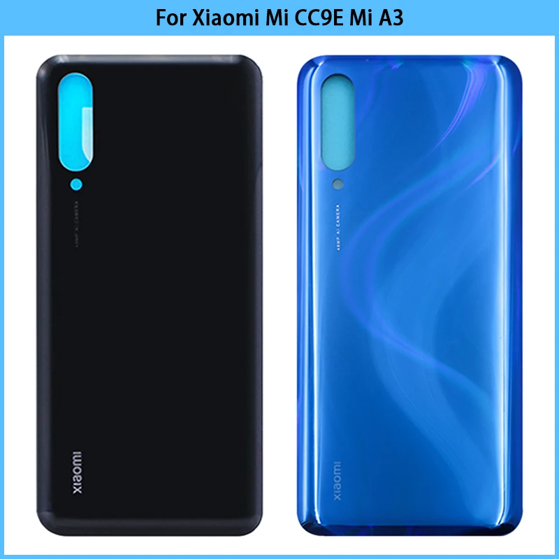 

10 шт. Новинка для Xiaomi Mi CC9E Mi A3 задняя крышка батарейного отсека Mi A3 CC9e задняя дверь 3D стеклянная панель корпус батарейного отсека Замена корп...