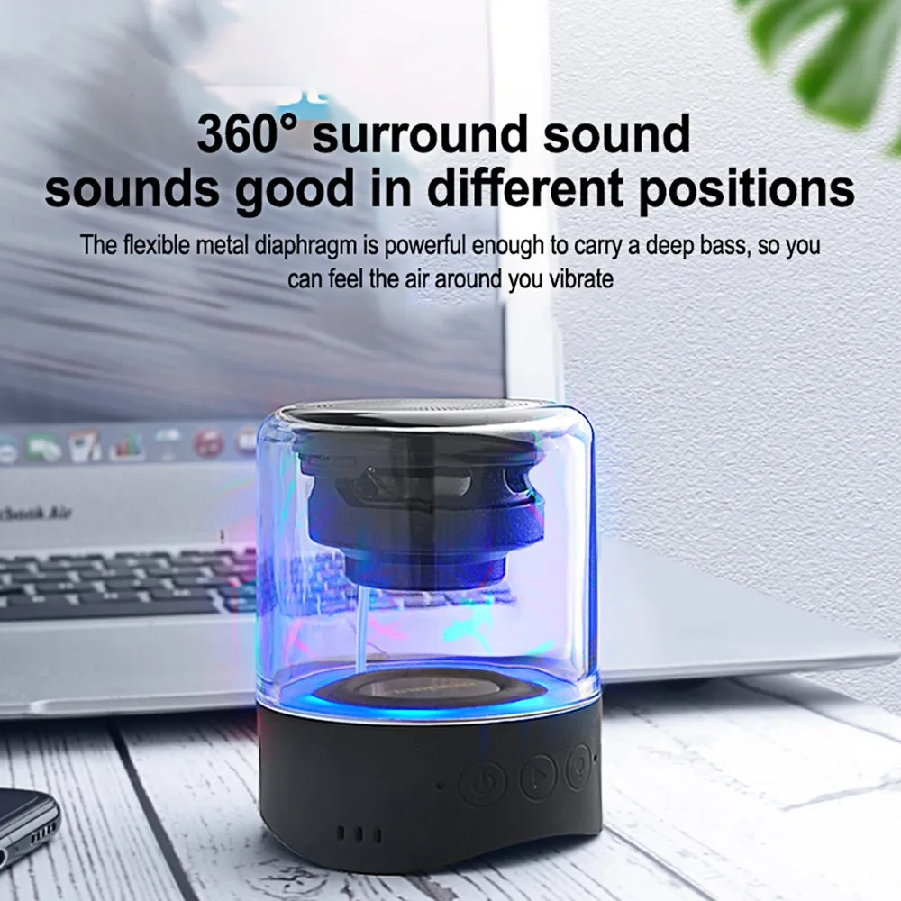 Fineblue MK22 TWS мини беспроводной Bluetooth динамик 4 цвета светодиодный дышащий свет мега бас стерео Соединительный динамик