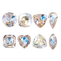 ctpa3bi k9 fancy moon light rhinestones 3d nail charms gems decorations crystal jewels hearts drops diy nail art craft jewelry