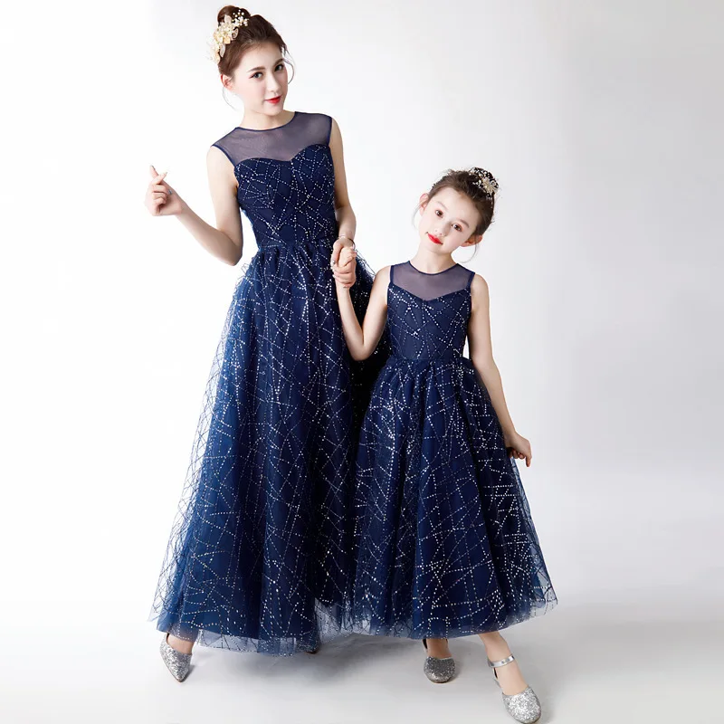 Вечерние платья для мамы и дочки в восточном стиле длинное китайское Новогоднее