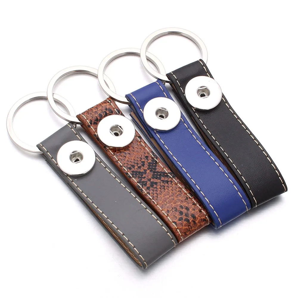 Новые защелкивающиеся брелоки из искусственной кожи простой брелок для ключей