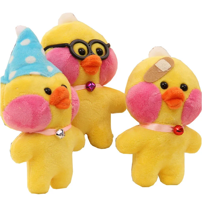

3pc Hyaluronic Acid Cute Little Yellow Duck Plush Toy Doll Lalafanfan Duck Bag Small Pendant Keychain Gift for Chilld Girlfriend