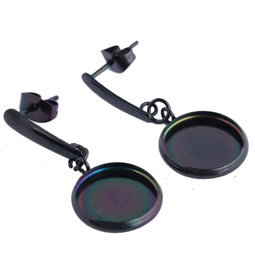 10 шт. черные серьги подвески размеры 12 мм|Ювелирная фурнитура и компоненты| |