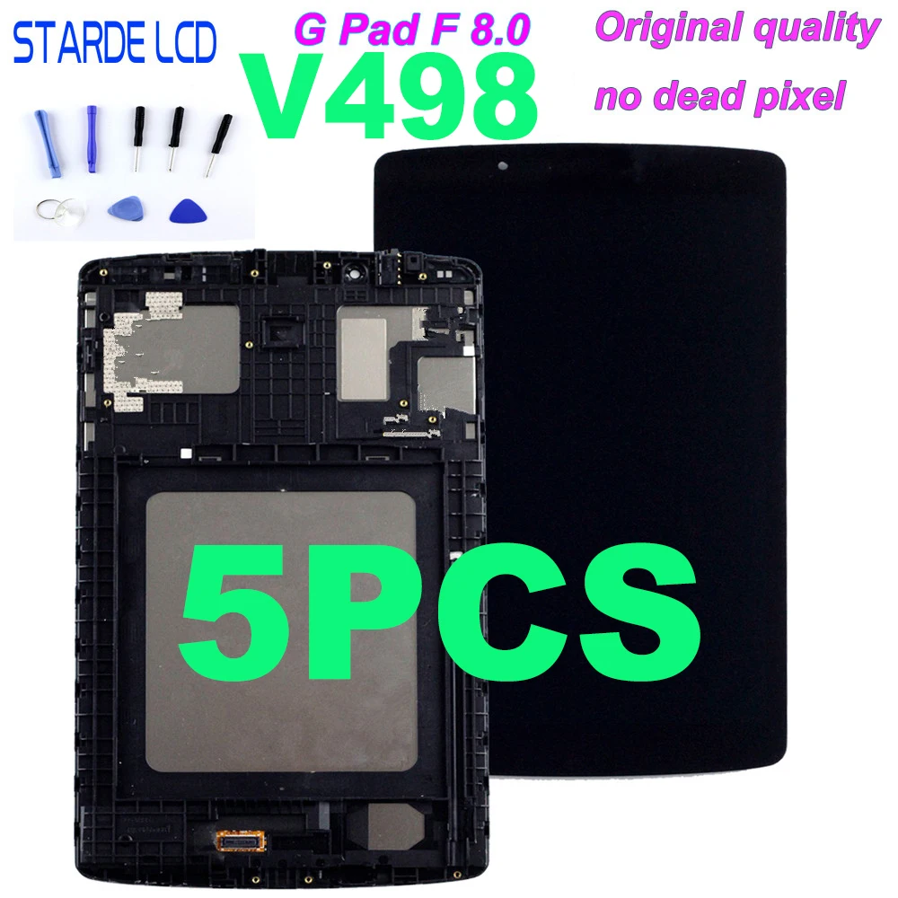

5 шт. для LG G Pad F 8,0 V498 ЖК-дисплей сенсорный экран дигитайзер панель Датчик панель в сборе Запасная часть