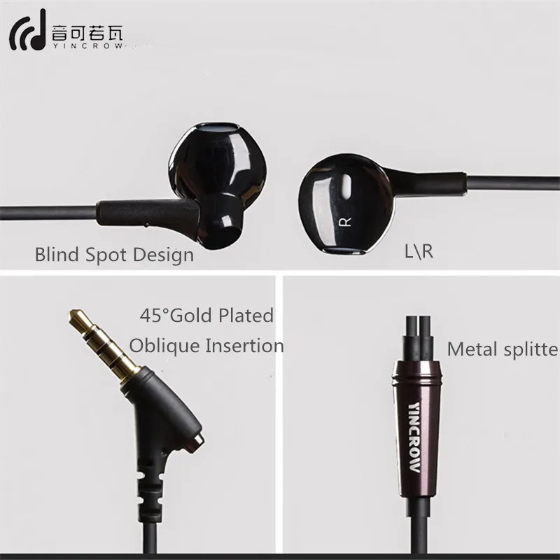 Наушники вкладыши YINCROW RW100 проводные Hi Fi наушники с басами 3 5 мм RW919 RW777 X6 P1 DT6 PT15 PT25