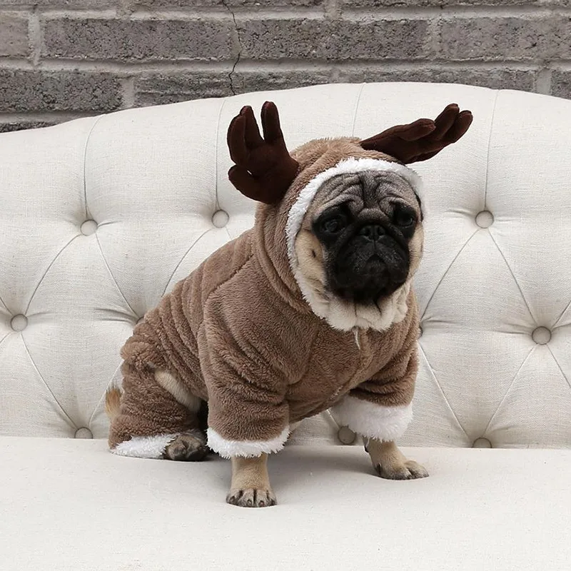 Новое пальто для собаки теплое собачий костюм Рождественская Одежда собак