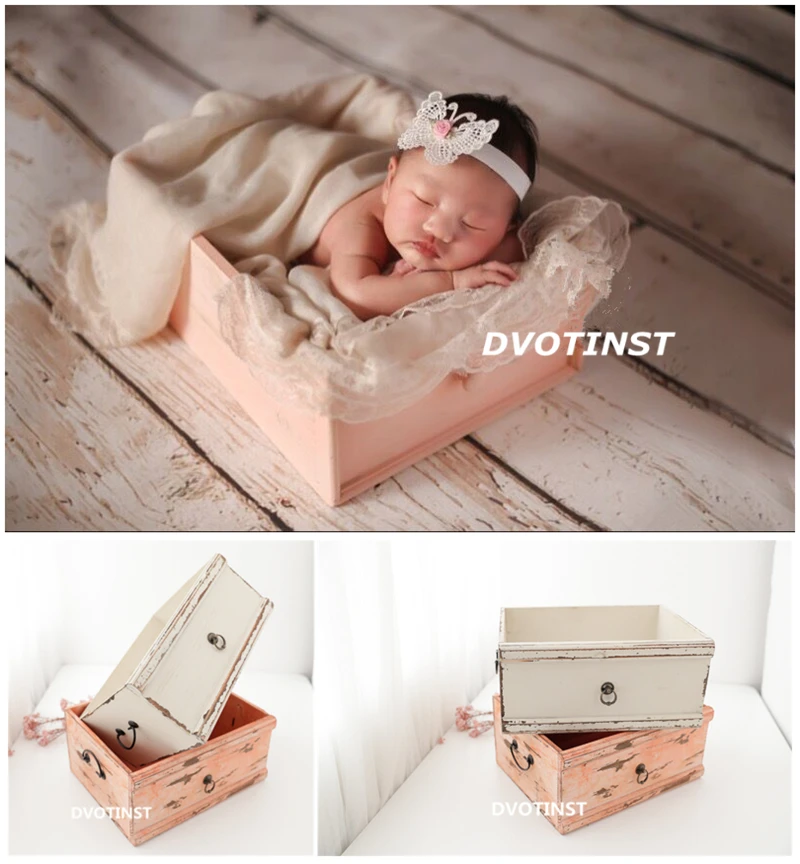 Dvotinst реквизит для фотосъемки новорожденных Для детей деревянный ящик