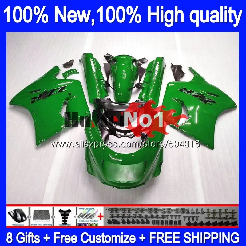 

ZX-11R For KAWASAKI ZZR 1100 ZZR-1100 ZX11R 90 91 92 93 54MC.91 Gloss green ZX-11 ZZR1100 ZX11 R ZX 11R 1990 1991 1992 Fairing