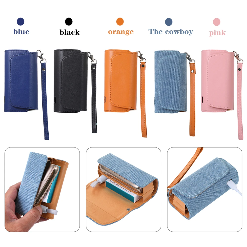 Portable New Iqos3.0 Electronic Cigarette Case For Iqos3 DUO Leather With Hand Rope Storage Protective Cover | Электроника
