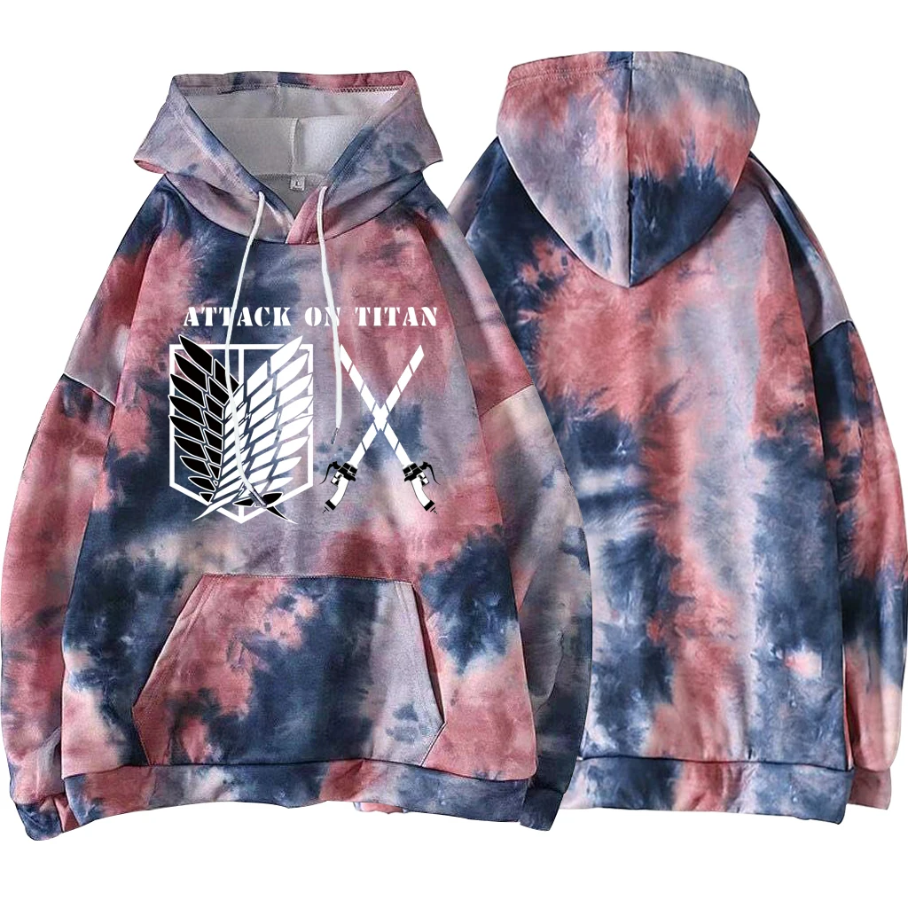 

Attack on Titan Logo Printed Hoodie Unisex Japanese Anime Pullover Spring and Autumn