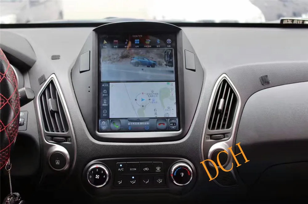 10 4 ''вертикальный большой экран Tesla Style Android 9 0 автомобильный DVD GPS плеер для hyundai