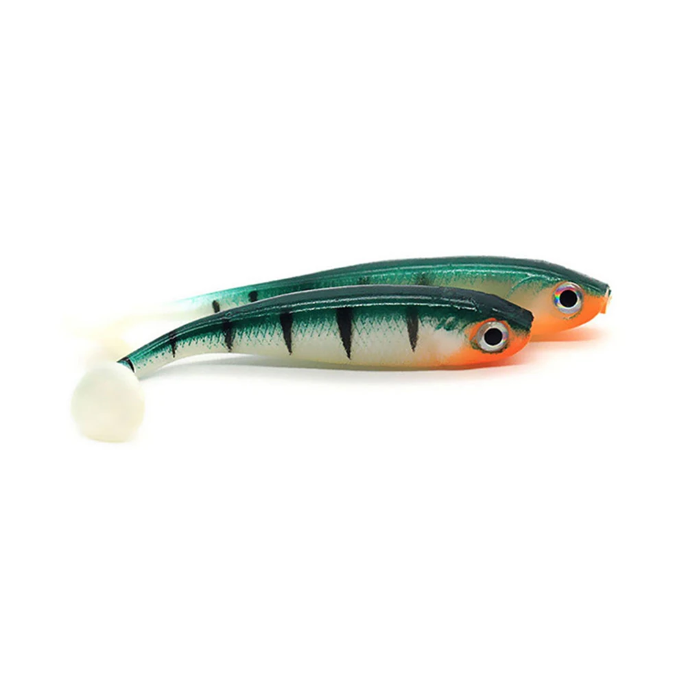 

New Lure Soft Bait 3D T Tail Bionic Fish Bait 11 Colors 7CM 2.1g Fishing Bait Perch Black Fish Cocked Mouth Fish Dedicated