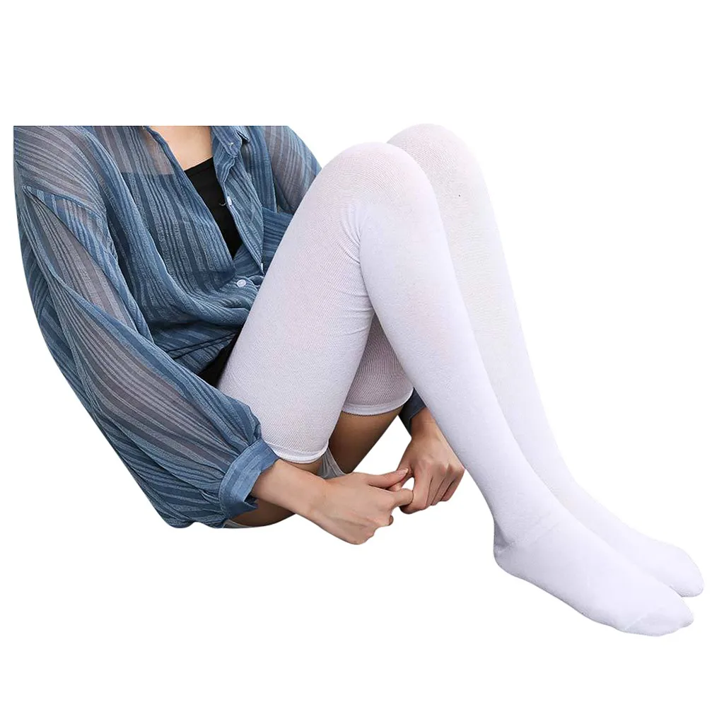 

1 Pair Fashion Thigh High Over Knee Women Girls Fashion Solid Knee Socks Stockings Silk stockings For Ladies Girls Warm Knee
