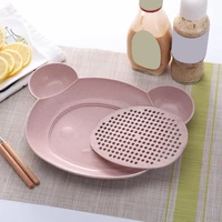 plate convenient odorless creative household drain double layer dish for daily