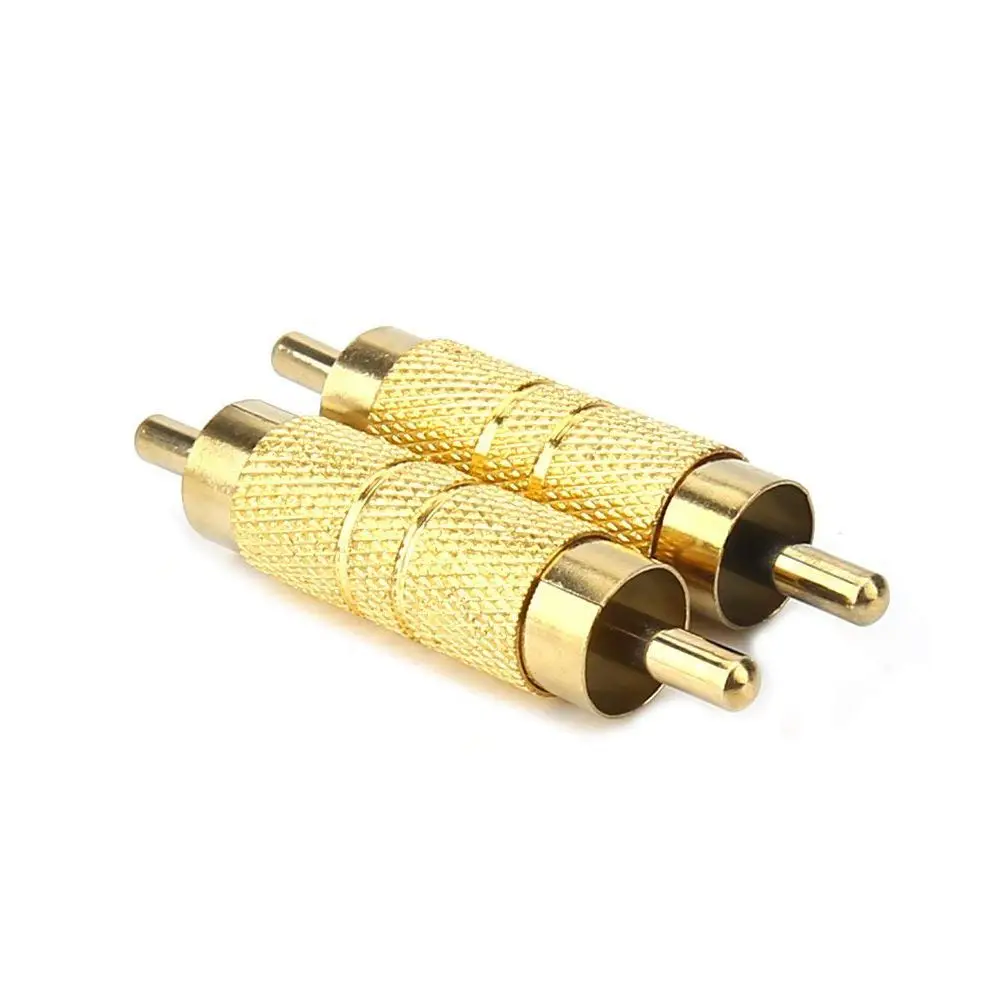 Профессиональный переходник RCA папа-папа позолоченный (2 упаковки) | Электроника