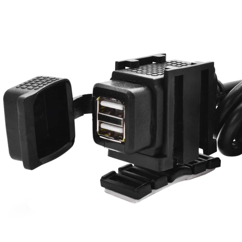 

Waterproof Motorcycle 12V 2.1A Dual USB Port Power Socket Mobile Charger Ducati Buell Victory