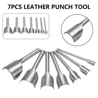 7pcs leather craft half round strap belt end punch wallet angle arcuate corner cutter leather punch tool