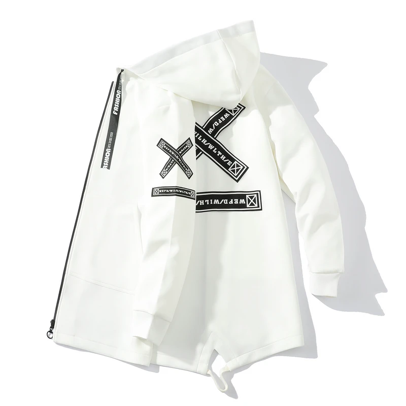 Куртка-бомбер мужская весенне-осенняя повседневная уличная с капюшоном | Мужская