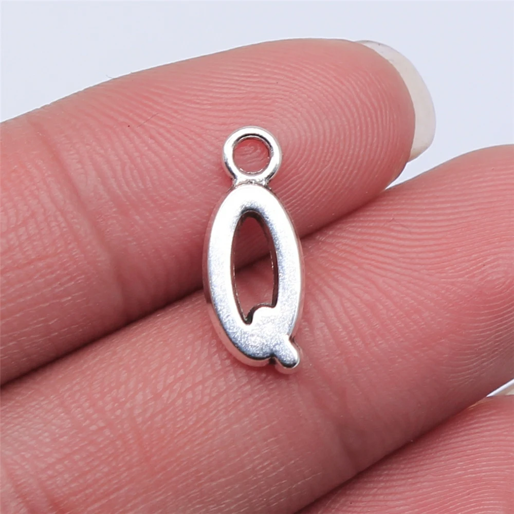 

Jewelery Pendants Making Charms For Jewelry 26pcs Letter Q Charms 16mm Antique Silver Plated