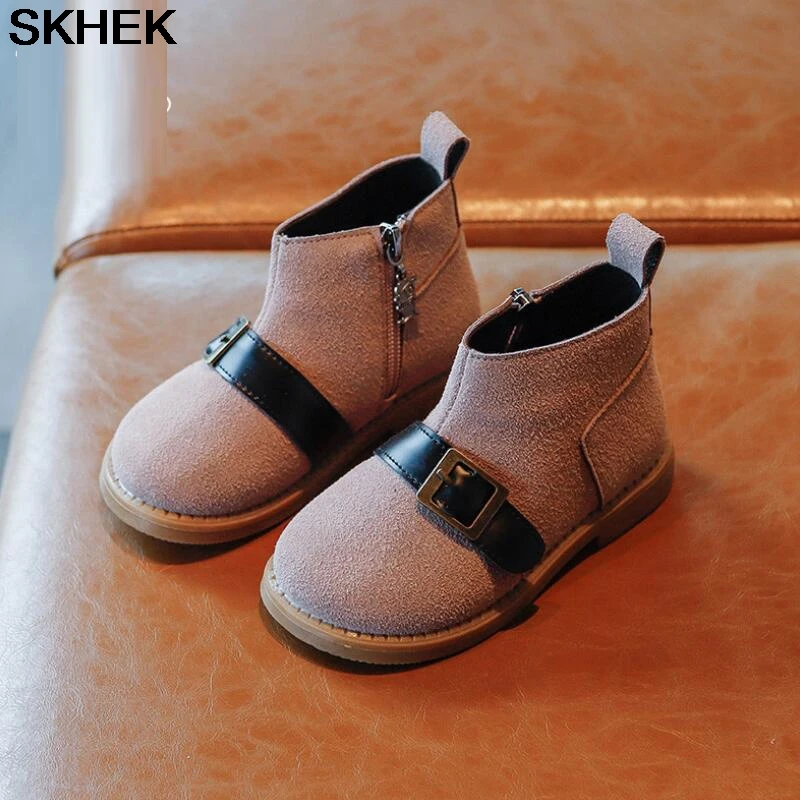 

SKHEK/детские ботинки; Зимняя водонепроницаемая обувь для девочек; Кожаные детские ботинки; Ботинки для мальчиков; Теплые Ботинки Martin для дево...