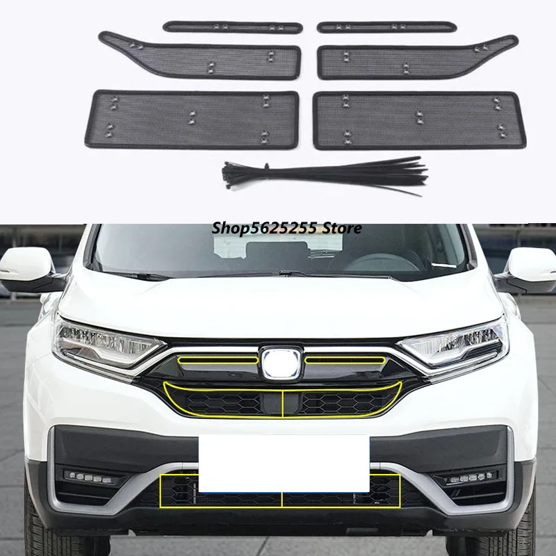 

For Honda CRV 2017 2018 2019 2020 2021 Insect Net Front Mediate Grille Screening Mesh Grille Insert Nets Car Accessories