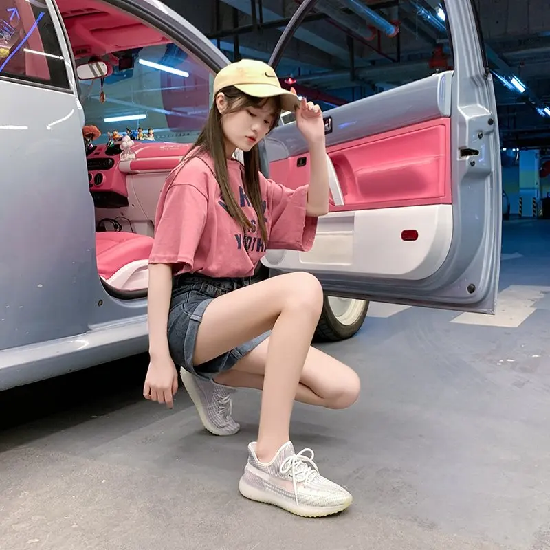 

OMYI 2021 Summer Lightweight Soft-soled Casual Shoes Breathable Flat Shoes Girls Old Shoes Fashion Sneaker Ins Tide Ladies Shoes