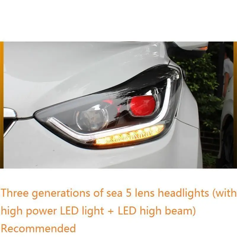 MODEL R Автомобильные Внешние Luces Neblineros Para Автомобильные светодиодные Drl фары Задние Автомобильные фары в сборе 12 13 14 15 для hyundai Elantra - Цвет: MODEL R