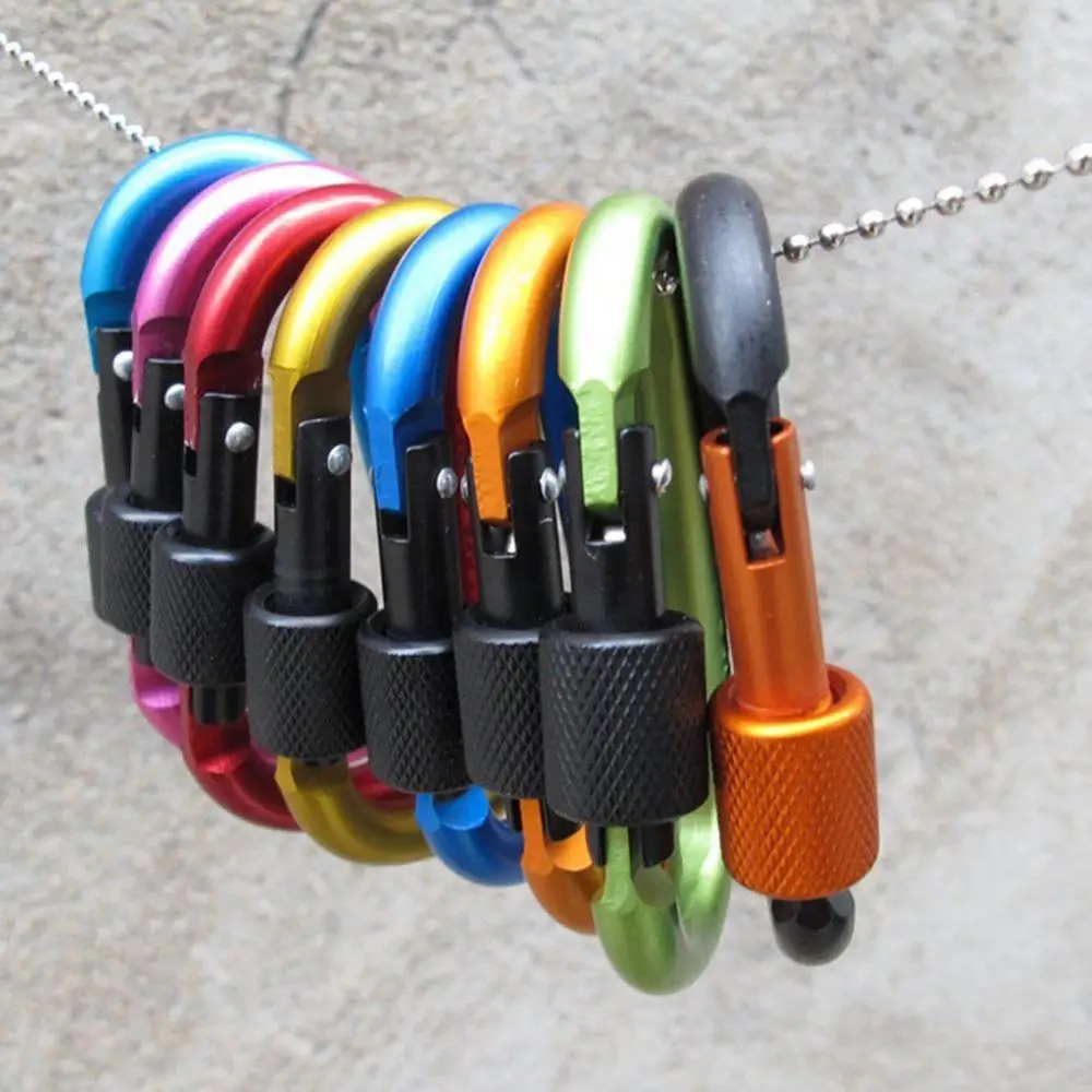

Aluminum Alloy Carabiner D-Ring Shape Key Chain Clip Hook Camping Outdoor Buckle